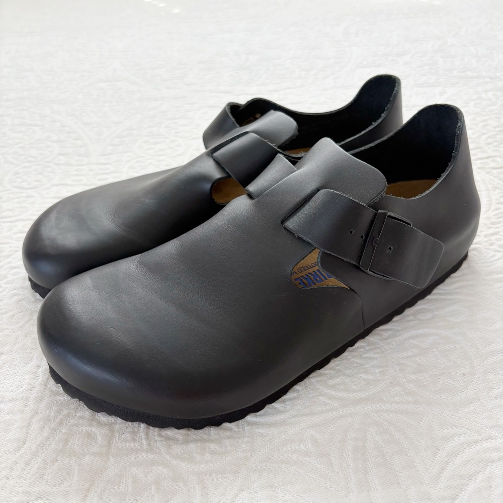 Birkenstock Men's London Oiled Leather Clogs, Black Sz 44 M's 11